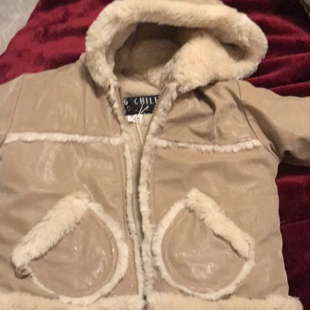 Hooded Toddlers Fur Lined Winter Jacket D10